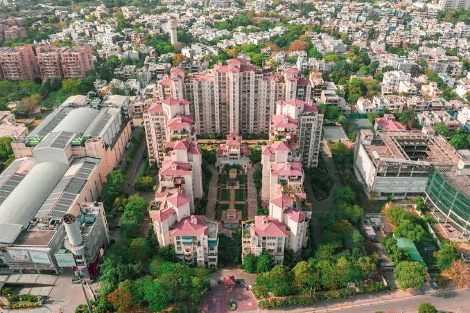 Gurgaon residential neighbourhood photograph